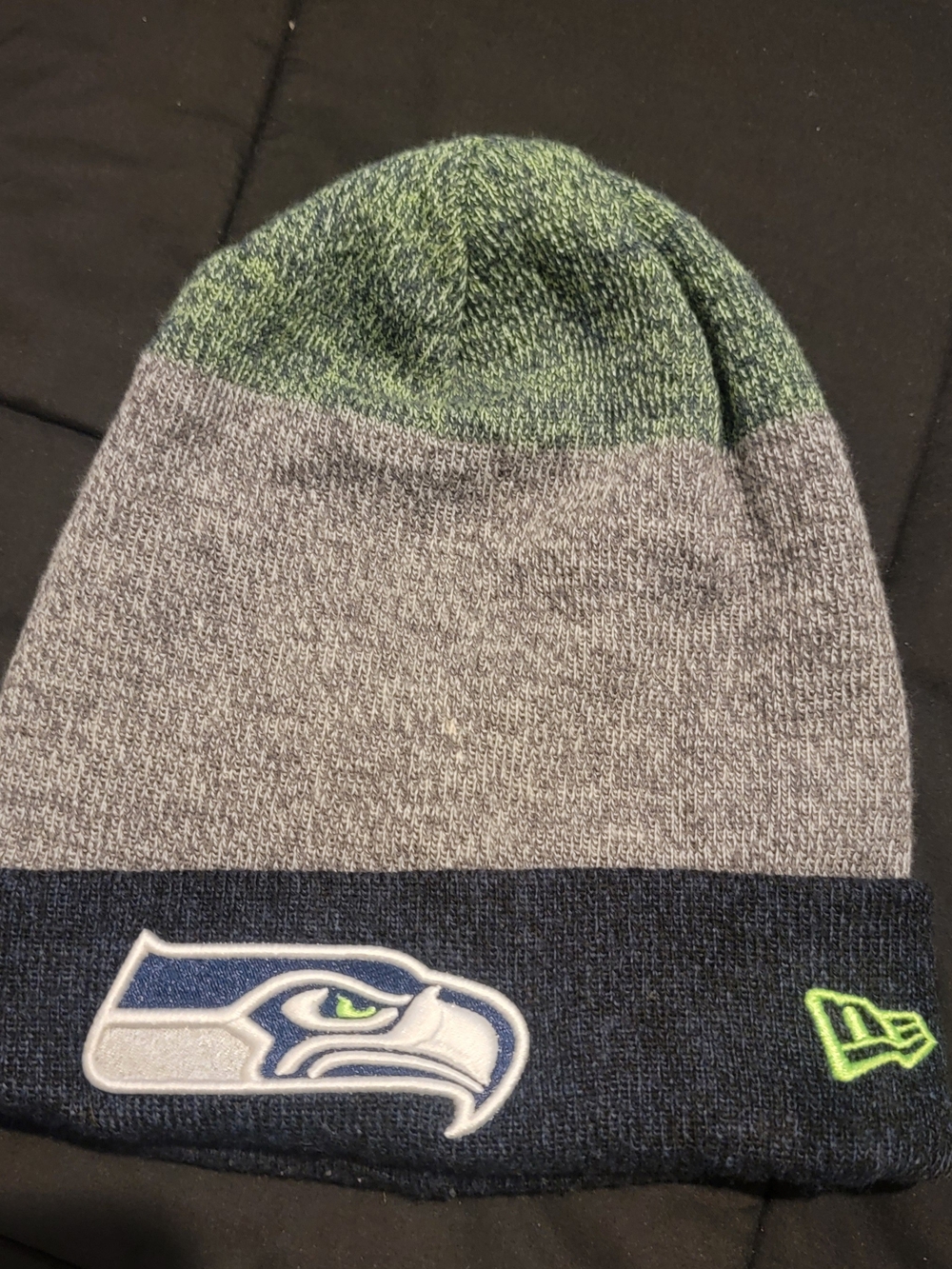 New Era Seattle Seahawks Gray, Green & Navy Beanie